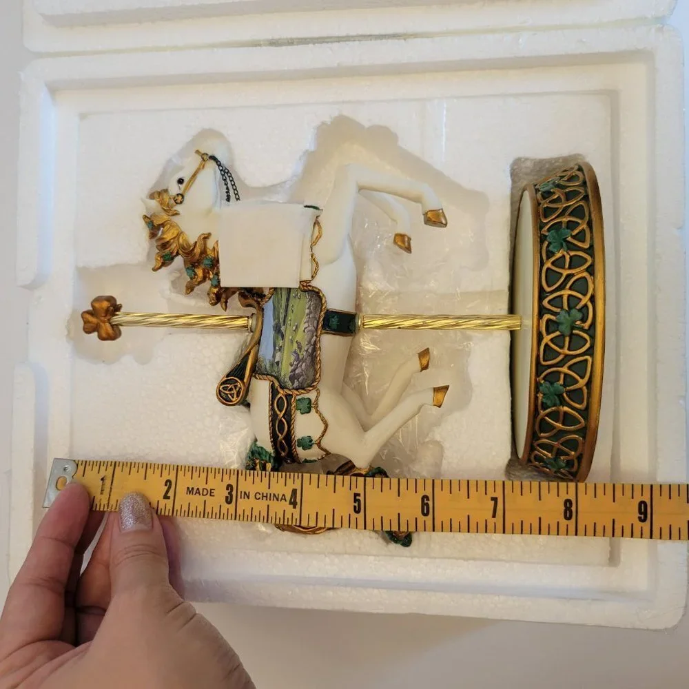 NIB The Hamilton Collection - Irish Blessing Carousel Sculpture
